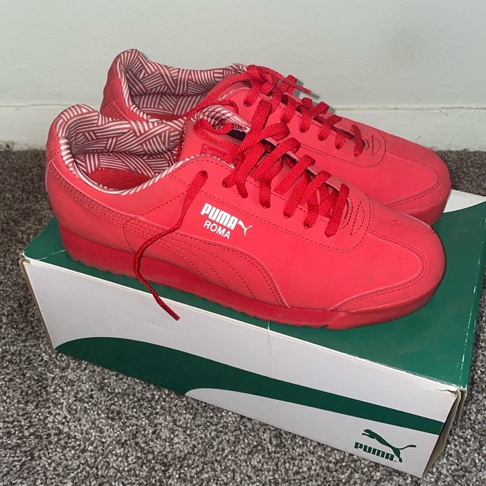Red sneakers